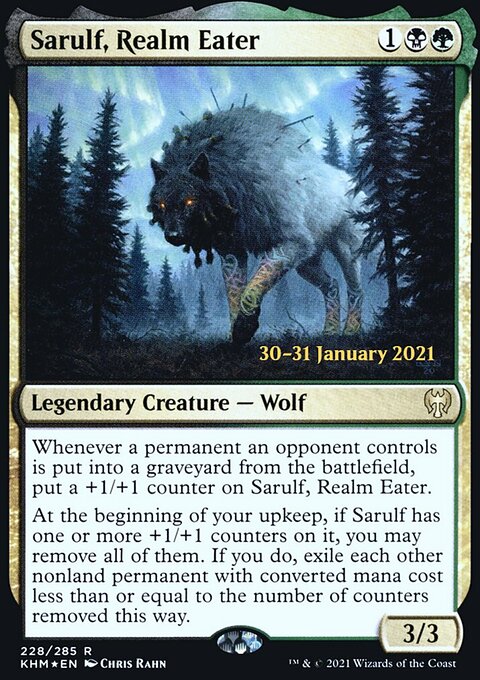 Sarulf, Realm Eater, Kaldheim Promos #228s, Magic: The Gathering card