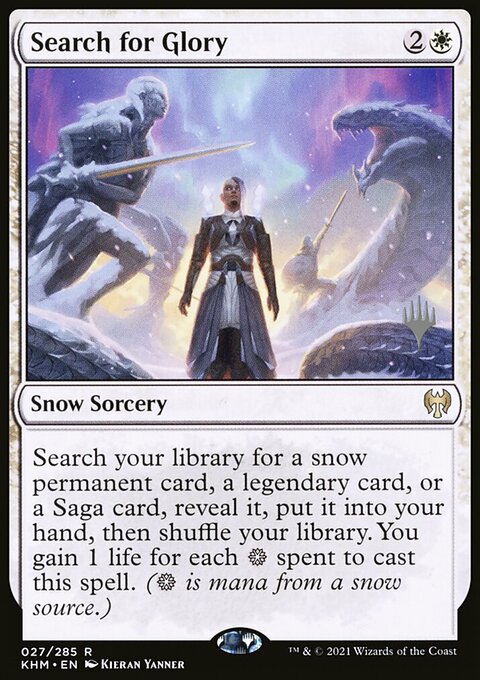 Search for Glory, Kaldheim Promos #27p, Magic: The Gathering card