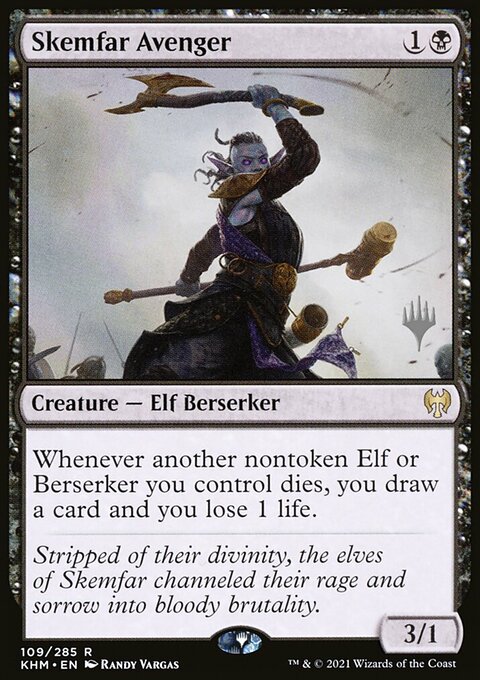Skemfar Avenger, Kaldheim Promos #109p, Magic: The Gathering card