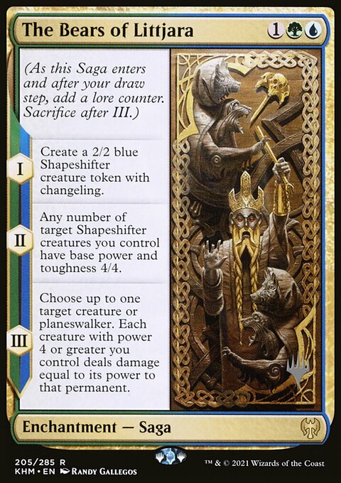 The Bears of Littjara, Kaldheim Promos #205p, Magic: The Gathering card