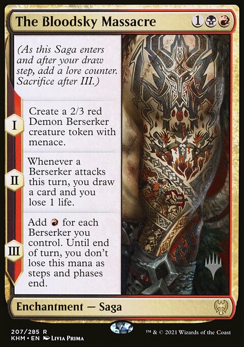 The Bloodsky Massacre, Kaldheim Promos #207p, Magic: The Gathering card