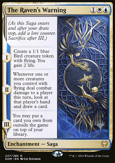 The Raven's Warning, Kaldheim Promos #227p, Magic: The Gathering card