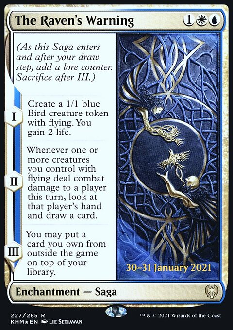 The Raven's Warning, Kaldheim Promos #227s, Magic: The Gathering card