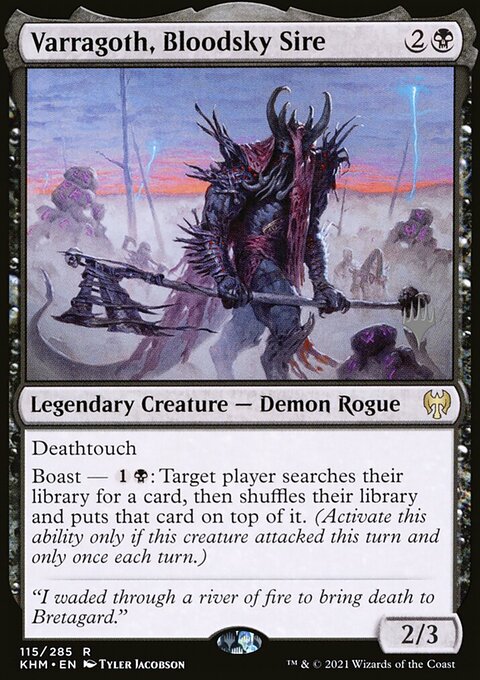 Varragoth, Bloodsky Sire, Kaldheim Promos #115p, Magic: The Gathering card