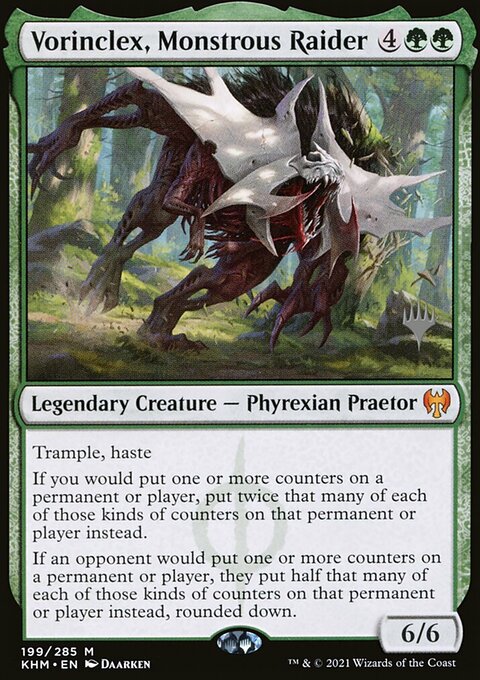 Vorinclex, Monstrous Raider, Kaldheim Promos #199p, Magic: The Gathering card