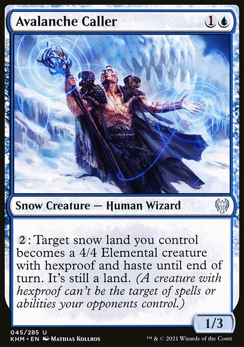 Avalanche Caller, Kaldheim #45, Magic: The Gathering card