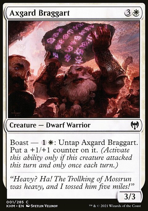 Axgard Braggart, Kaldheim #1, Magic: The Gathering card