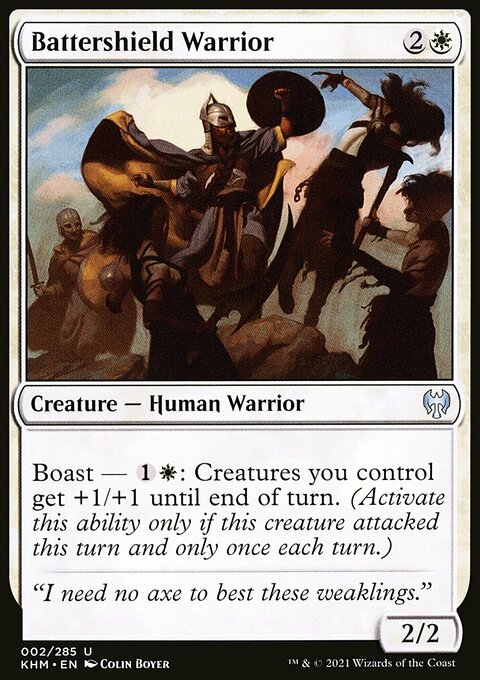 Battershield Warrior, Kaldheim #2, Magic: The Gathering card