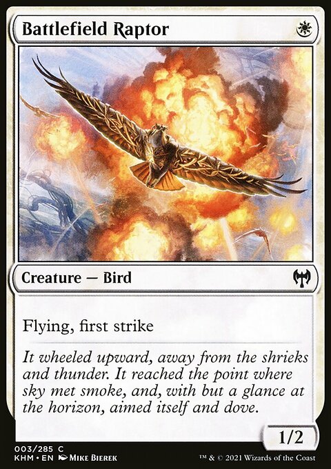 Battlefield Raptor, Kaldheim #3, Magic: The Gathering card