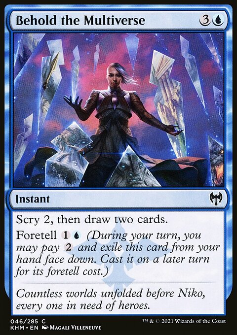 Behold the Multiverse, Kaldheim #46, Magic: The Gathering card