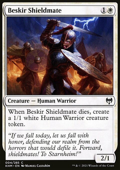 Beskir Shieldmate, Kaldheim #4, Magic: The Gathering card