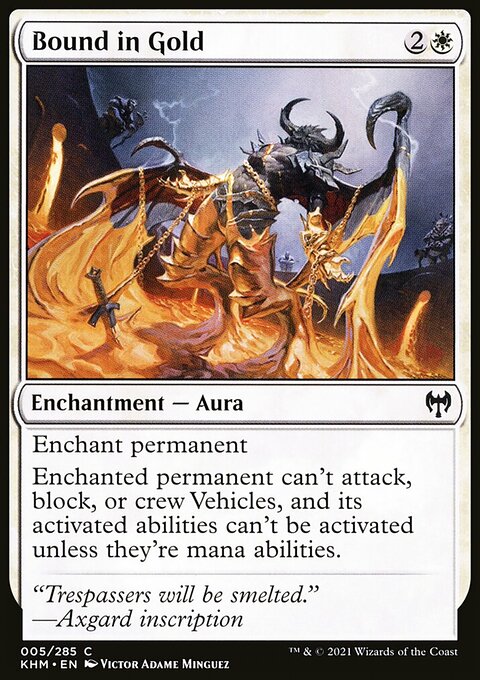 Bound in Gold, Kaldheim #5, Magic: The Gathering card