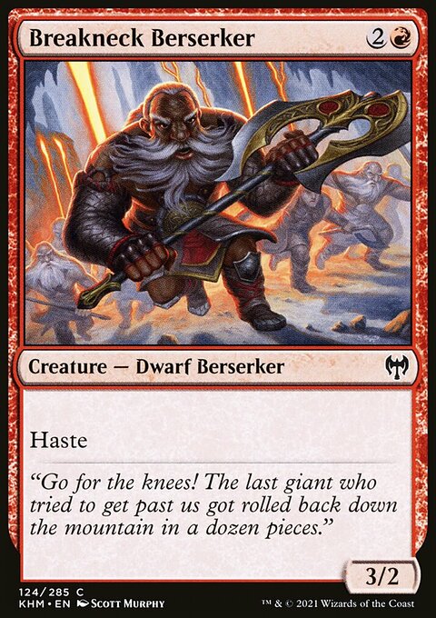 Breakneck Berserker, Kaldheim #124, Magic: The Gathering card