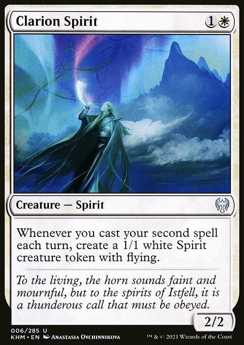 Clarion Spirit, Kaldheim #6, Magic: The Gathering card