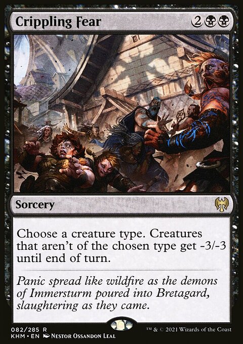 Crippling Fear, Kaldheim #82, Magic: The Gathering card