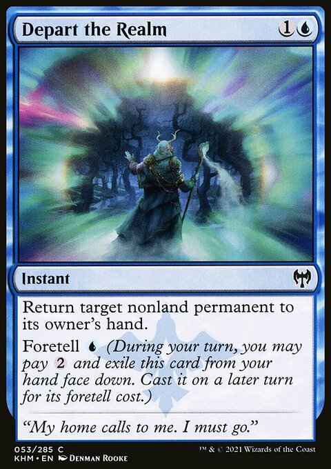 Depart the Realm, Kaldheim #53, Magic: The Gathering card