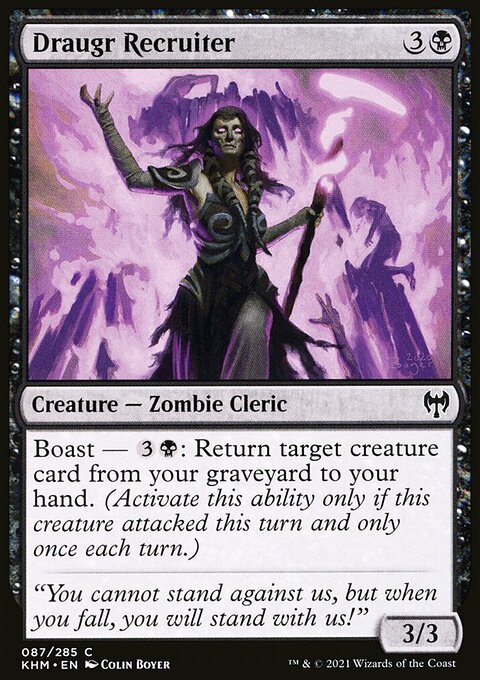 Draugr Recruiter, Kaldheim #87, Magic: The Gathering card