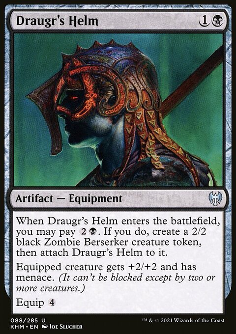 Draugr's Helm, Kaldheim #88, Magic: The Gathering card