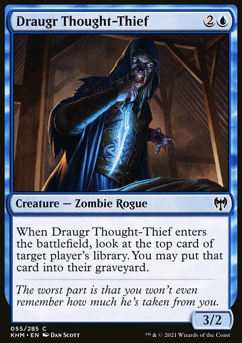 Draugr Thought-Thief, Kaldheim #55, Magic: The Gathering card