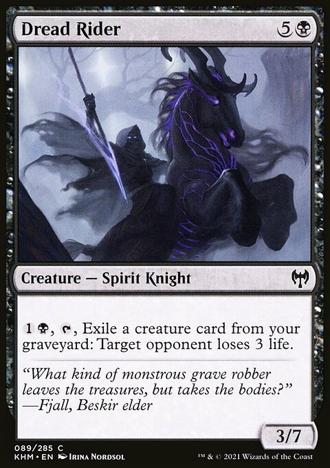 Dread Rider, Kaldheim #89, Magic: The Gathering card