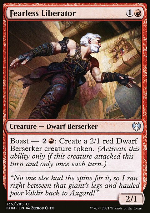 Fearless Liberator, Kaldheim #135, Magic: The Gathering card
