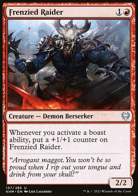 Frenzied Raider, Kaldheim #137, Magic: The Gathering card