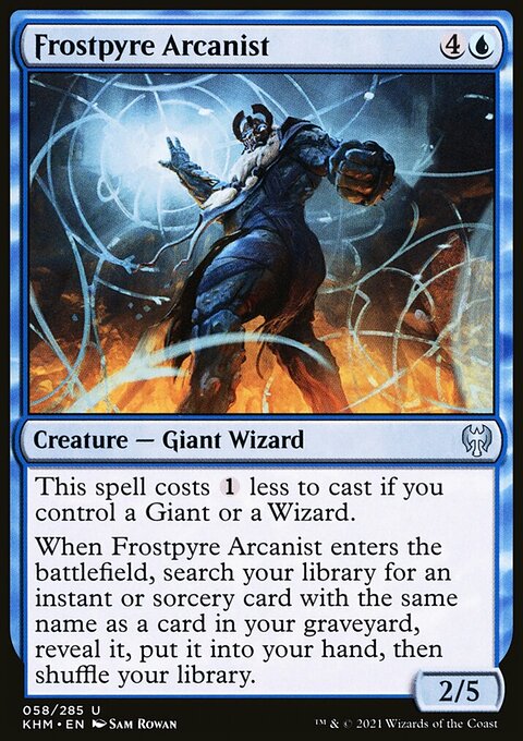 Frostpyre Arcanist, Kaldheim #58, Magic: The Gathering card