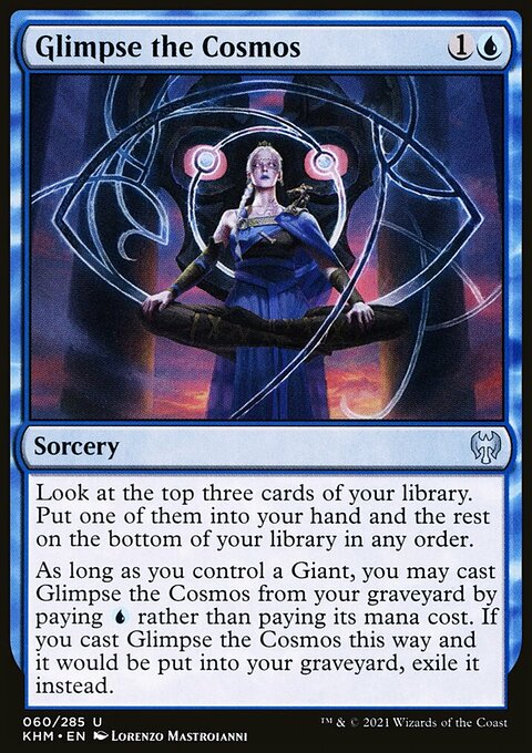 Glimpse the Cosmos, Kaldheim #60, Magic: The Gathering card