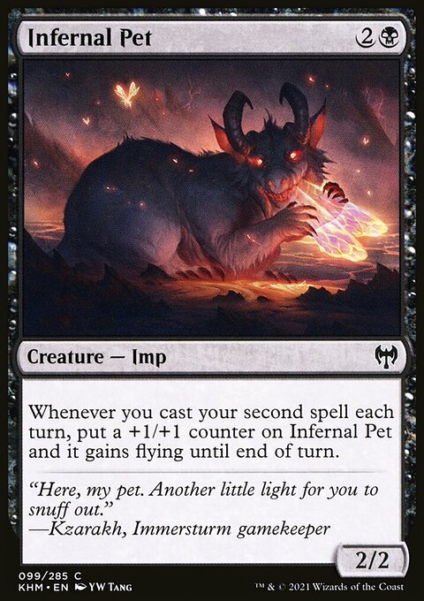 Infernal Pet, Kaldheim #99, Magic: The Gathering card