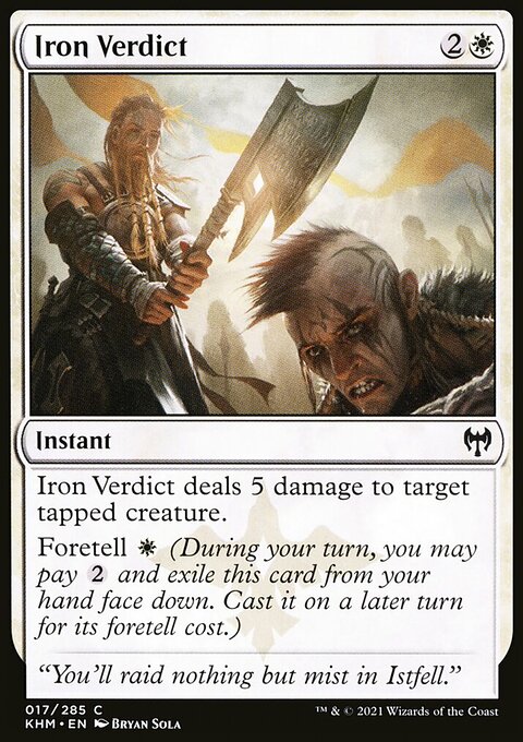 Iron Verdict, Kaldheim #17, Magic: The Gathering card