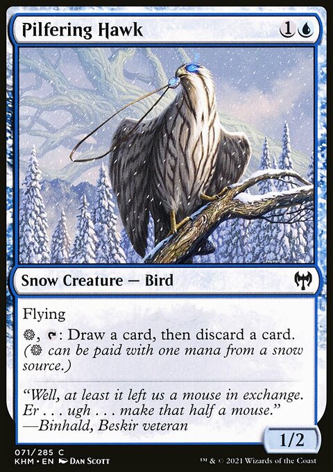 Pilfering Hawk, Kaldheim #71, Magic: The Gathering card