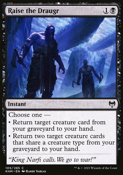 Raise the Draugr, Kaldheim #105, Magic: The Gathering card