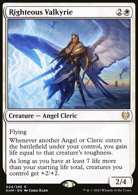 Righteous Valkyrie, Kaldheim #24, Magic: The Gathering card