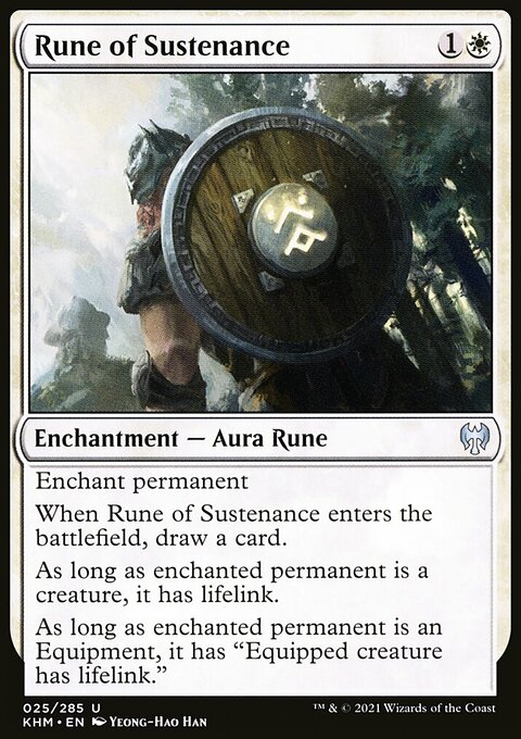 Rune of Sustenance, Kaldheim #25, Magic: The Gathering card