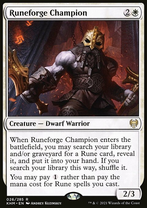 Runeforge Champion, Kaldheim #26, Magic: The Gathering card