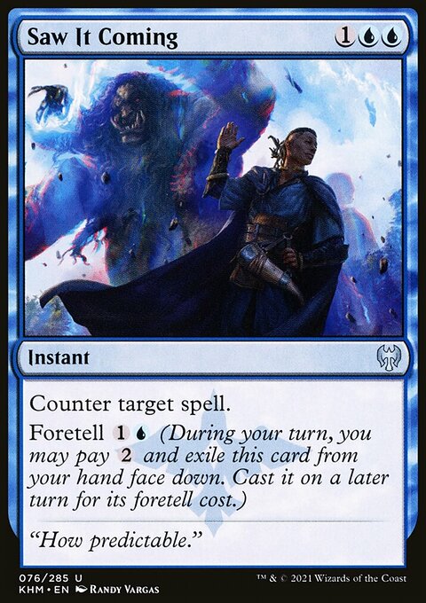 Saw It Coming, Kaldheim #76, Magic: The Gathering card