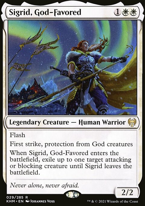 Sigrid, God-Favored, Kaldheim #29, Magic: The Gathering card