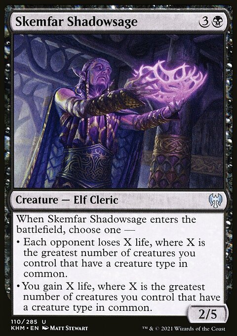 Skemfar Shadowsage, Kaldheim #110, Magic: The Gathering card