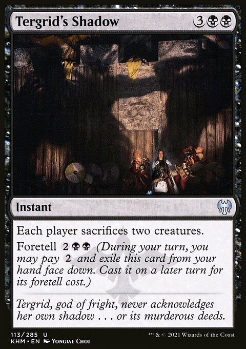Tergrid's Shadow, Kaldheim #113, Magic: The Gathering card