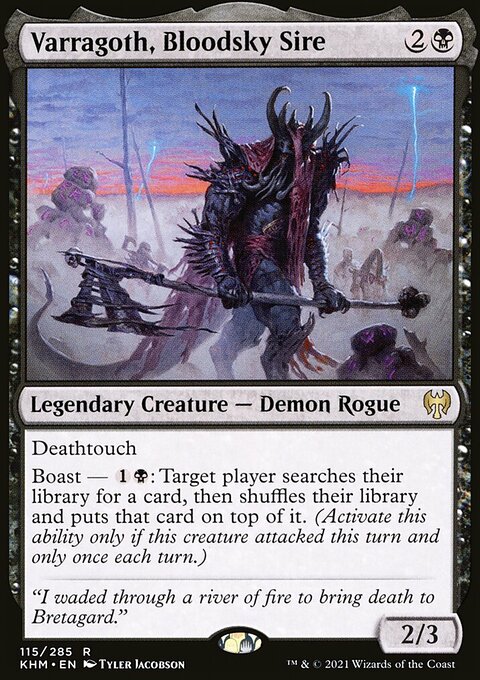Varragoth, Bloodsky Sire, Kaldheim #115, Magic: The Gathering card