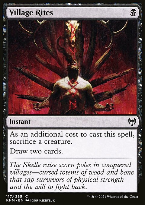 Village Rites, Kaldheim #117, Magic: The Gathering card