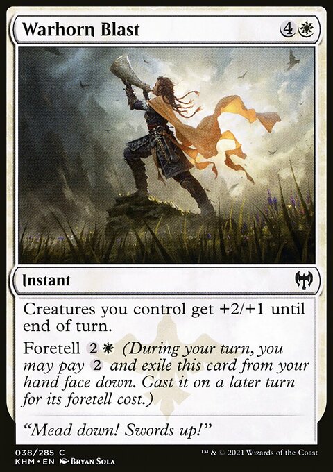 Warhorn Blast, Kaldheim #38, Magic: The Gathering card