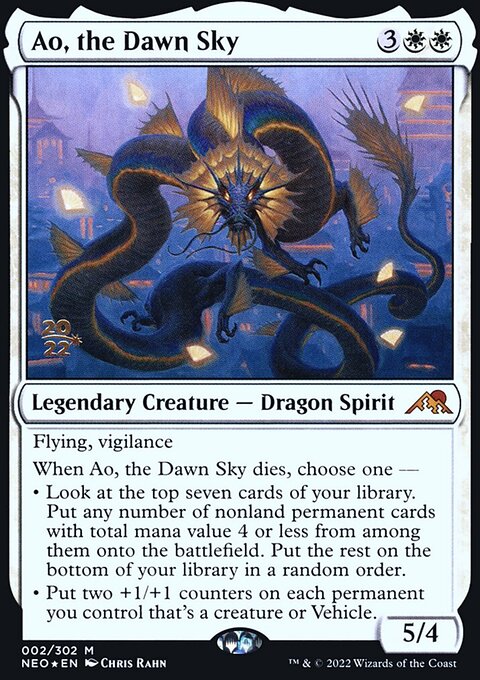 Ao, the Dawn Sky, Kamigawa: Neon Dynasty Promos #2s, Magic: The Gathering card