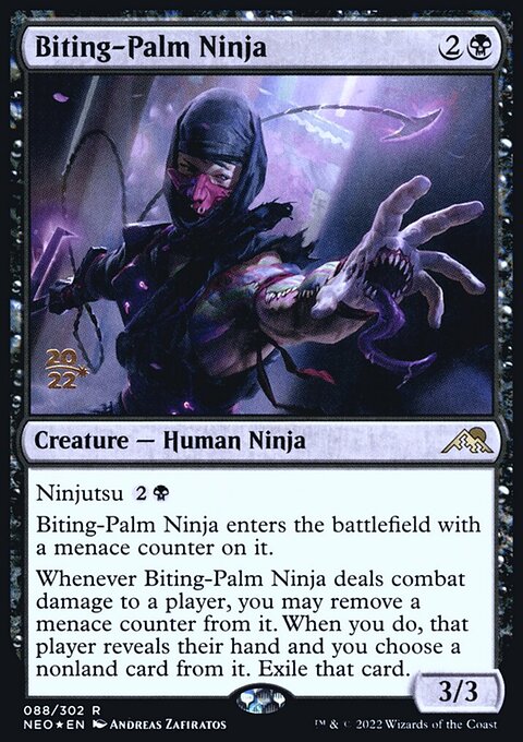 Biting-Palm Ninja, Kamigawa: Neon Dynasty Promos #88s, Magic: The Gathering card