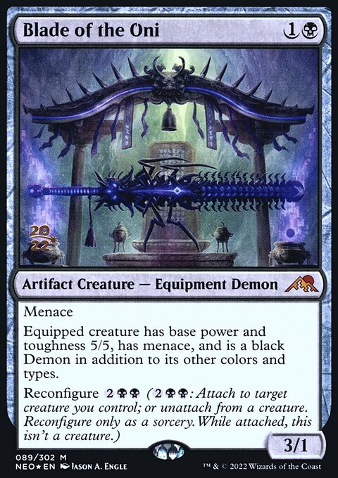 Blade of the Oni, Kamigawa: Neon Dynasty Promos #89s, Magic: The Gathering card