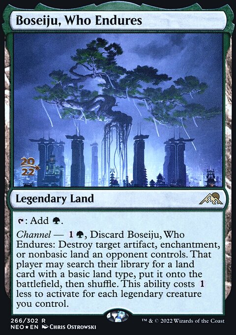 Boseiju, Who Endures, Kamigawa: Neon Dynasty Promos #266s, Magic: The Gathering card