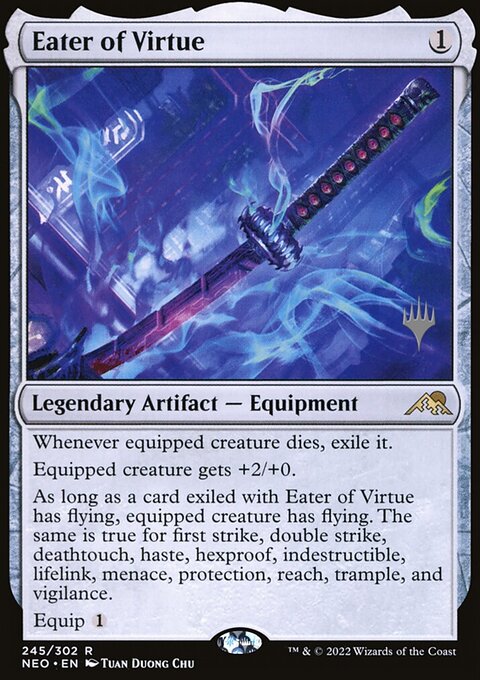 Eater of Virtue, Kamigawa: Neon Dynasty Promos #245p, Magic: The Gathering card