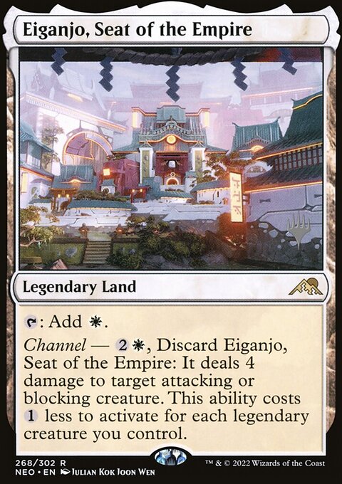 Eiganjo, Seat of the Empire, Kamigawa: Neon Dynasty Promos #268p, Magic: The Gathering card
