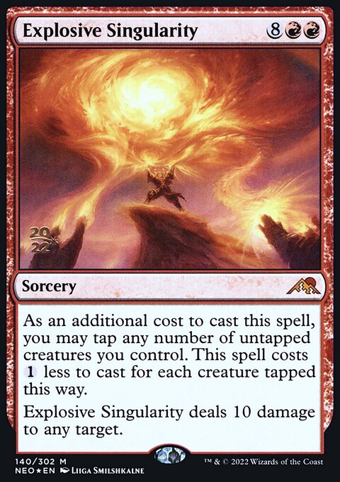 Explosive Singularity, Kamigawa: Neon Dynasty Promos #140s, Magic: The Gathering card