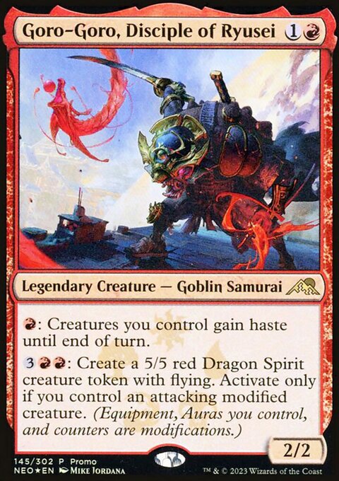 Goro-Goro, Disciple of Ryusei, Kamigawa: Neon Dynasty Promos #145★, Magic: The Gathering card